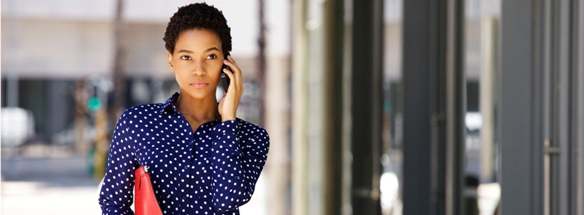 Business woman on the phone