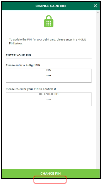 Change Card PIN from Banterra Bank online banking