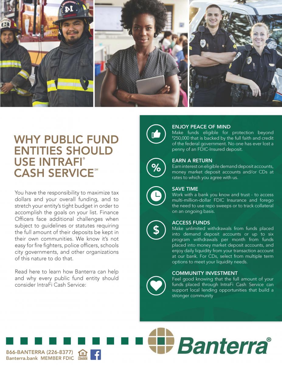 Intrafi Cash Service marketing flyer