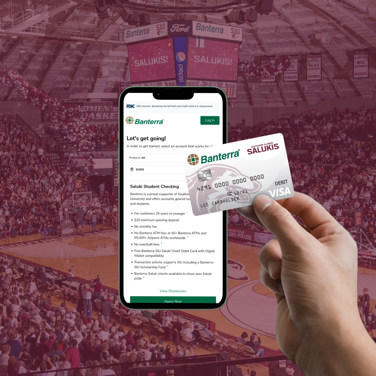 using contactless pay with a Banterra-SIU Saluki Visa debit card