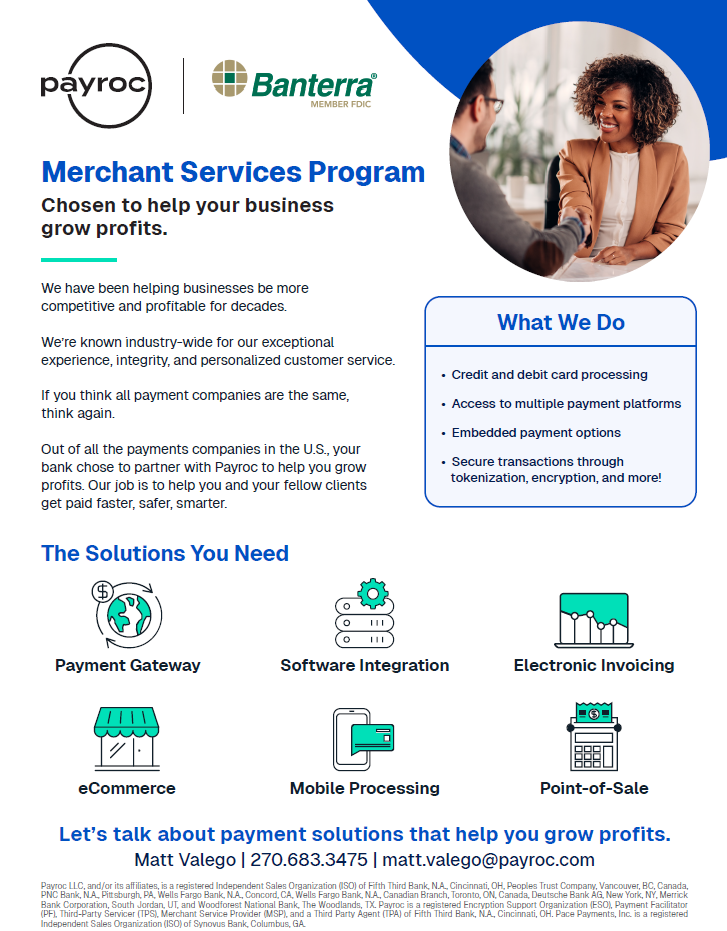Payroc Merchant Services Brochure cover 