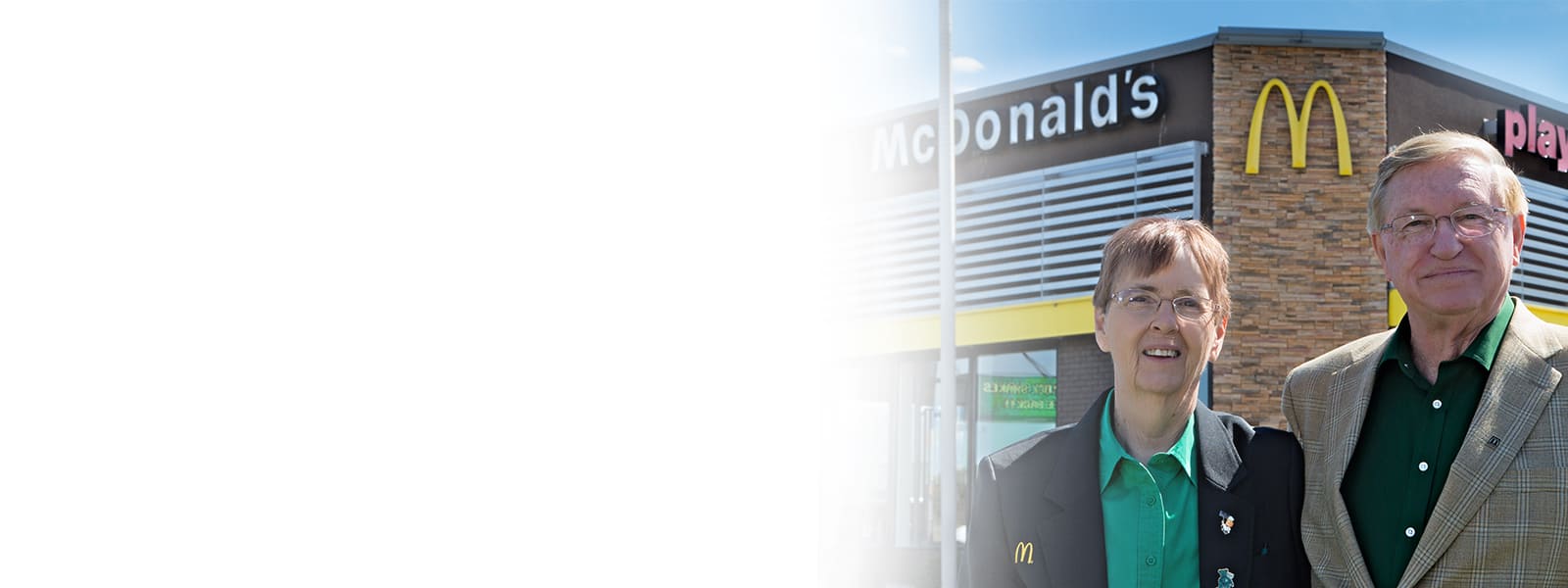 Moreland's standing in front of McDonald's exterior