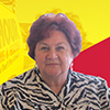 image of Patricia Pass with red and yellow background