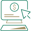 desktop icon with money symbol