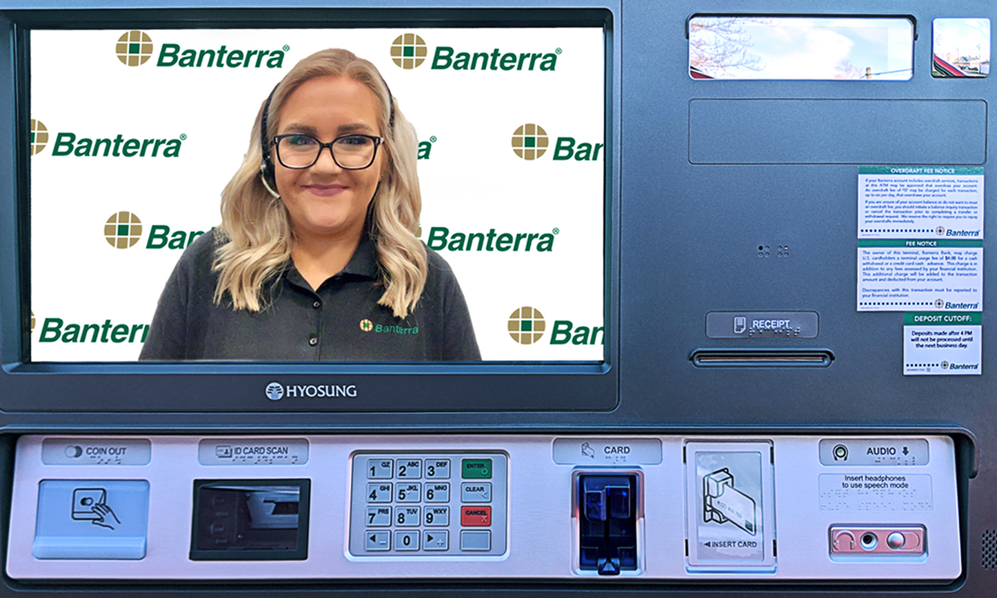 Banterra virtual banker on an ITM screen