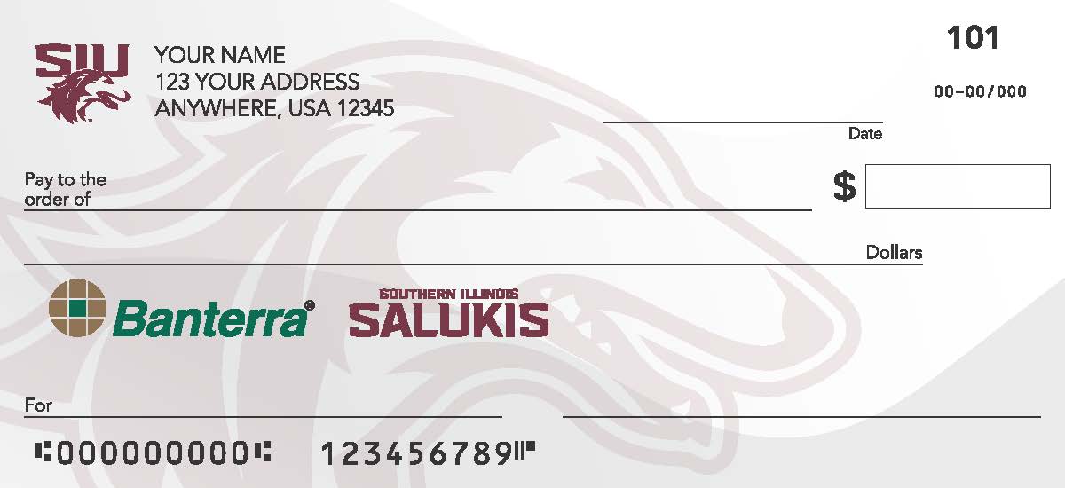 Banterra-SIU Saluki Check Design