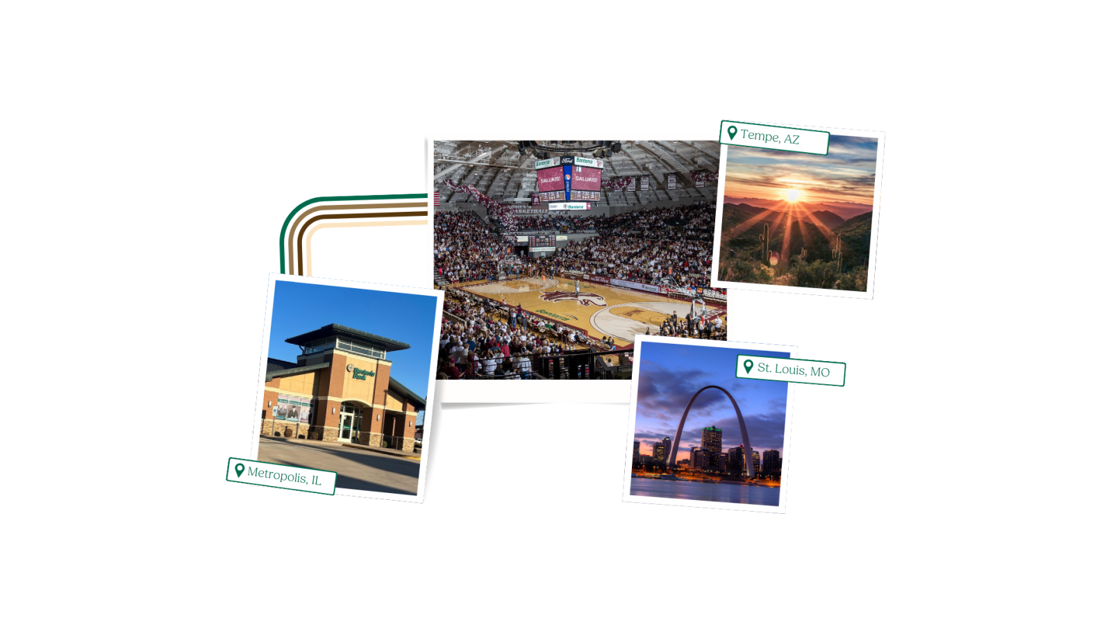 Banterra's historical photos of St. Louis, MO and Metropolis, IL and Banterra Center