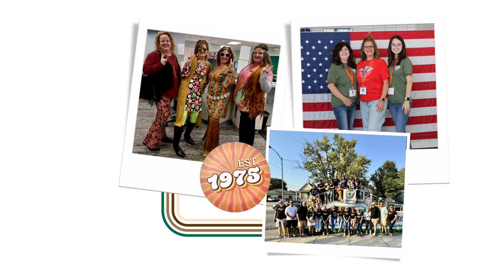 Collage of Banterra team members volunteering